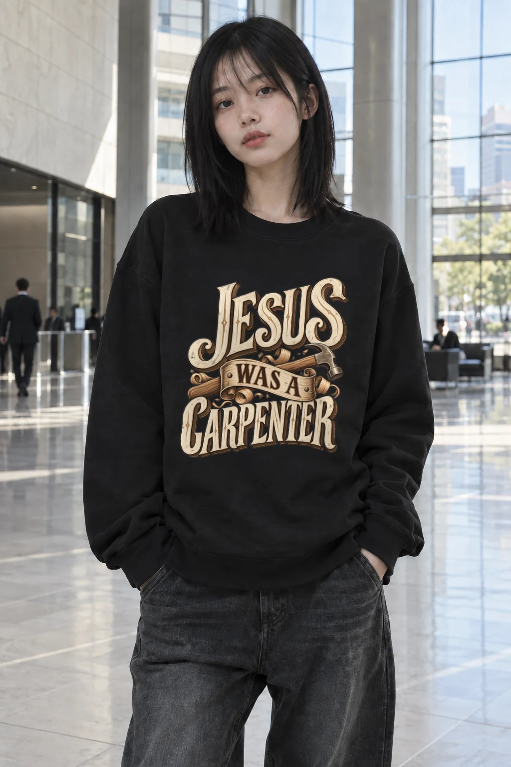 "Carpenter’s Creed" Heavy Blend Unisex Crewneck Sweatshirt | Gildan 18000