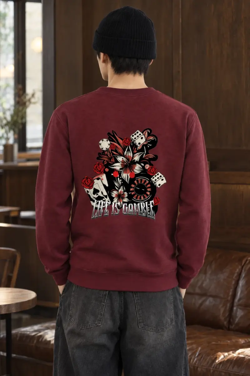 "Casino Tattoo Collage" Heavy Blend Unisex Crewneck Sweatshirt