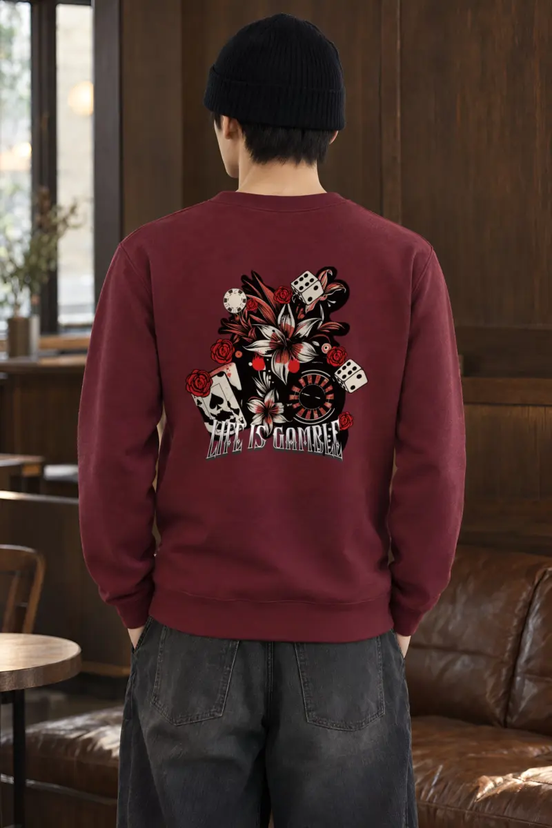 "Casino Tattoo Collage" Heavy Blend Unisex Crewneck Sweatshirt