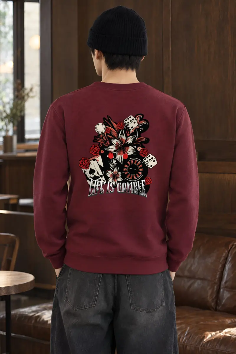 "Casino Tattoo Collage" Heavy Blend Unisex Crewneck Sweatshirt