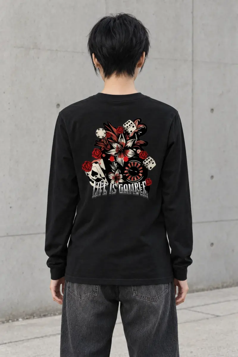 "Casino Tattoo Collage" Unisex Longsleeve T-shirt