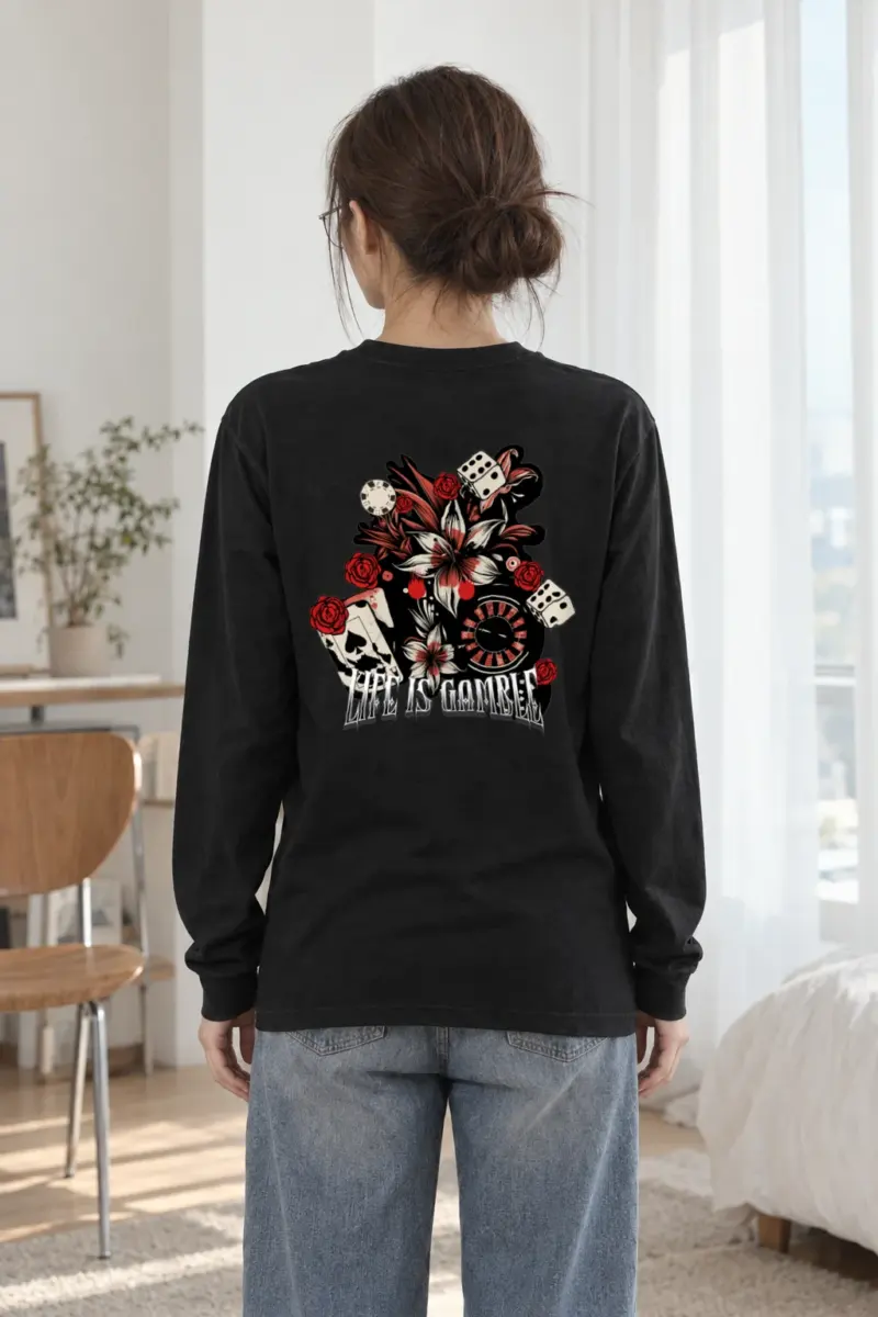 "Casino Tattoo Collage" Unisex Longsleeve T-shirt