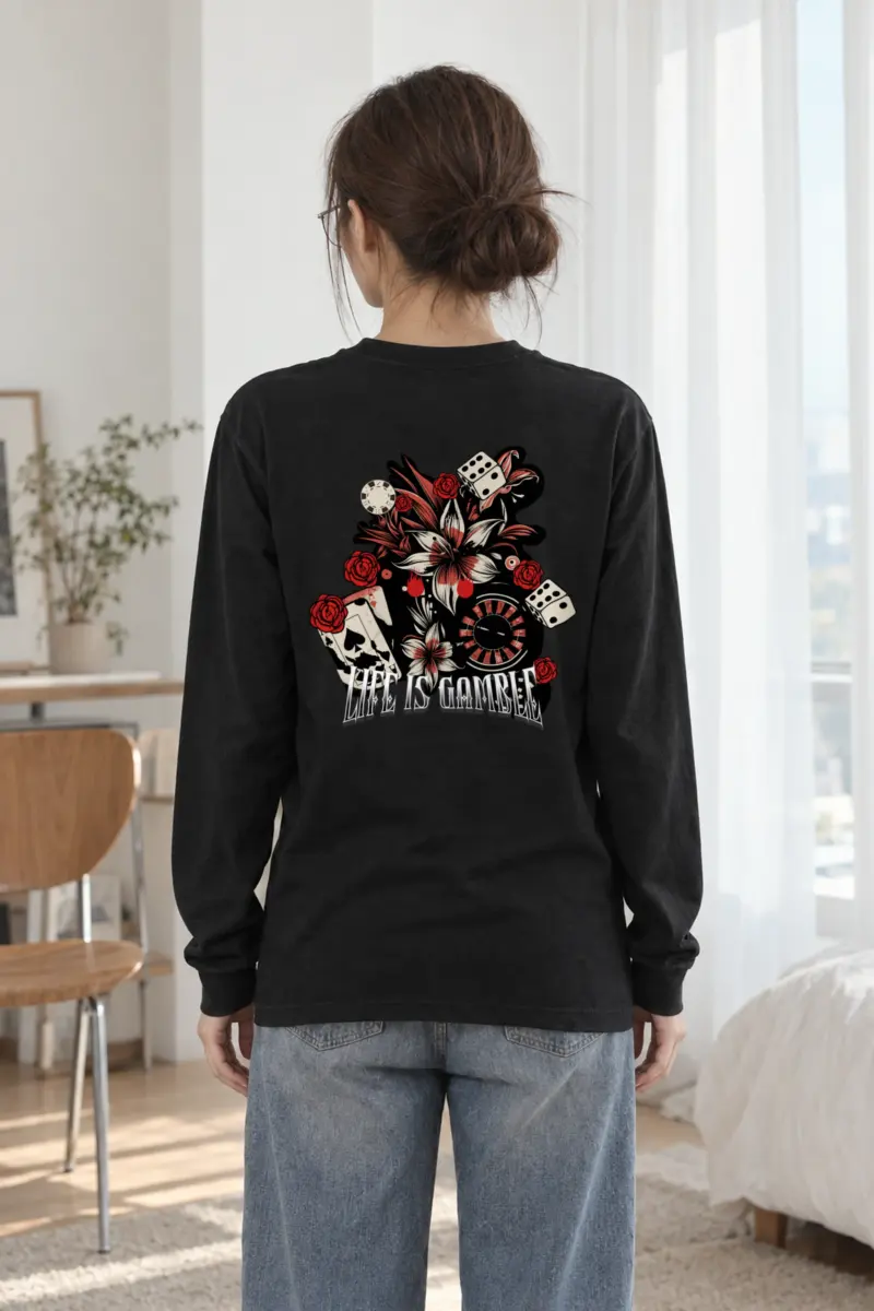 "Casino Tattoo Collage" Unisex Longsleeve T-shirt