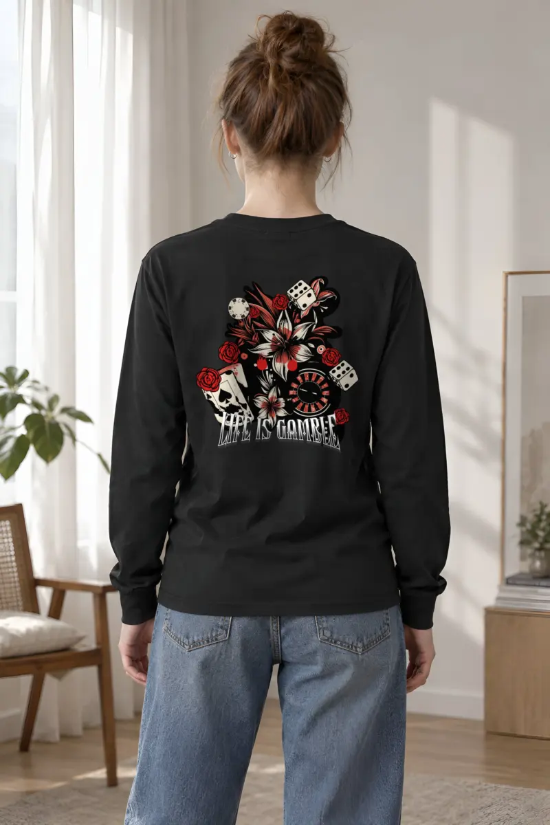 "Casino Tattoo Collage" Unisex Longsleeve T-shirt