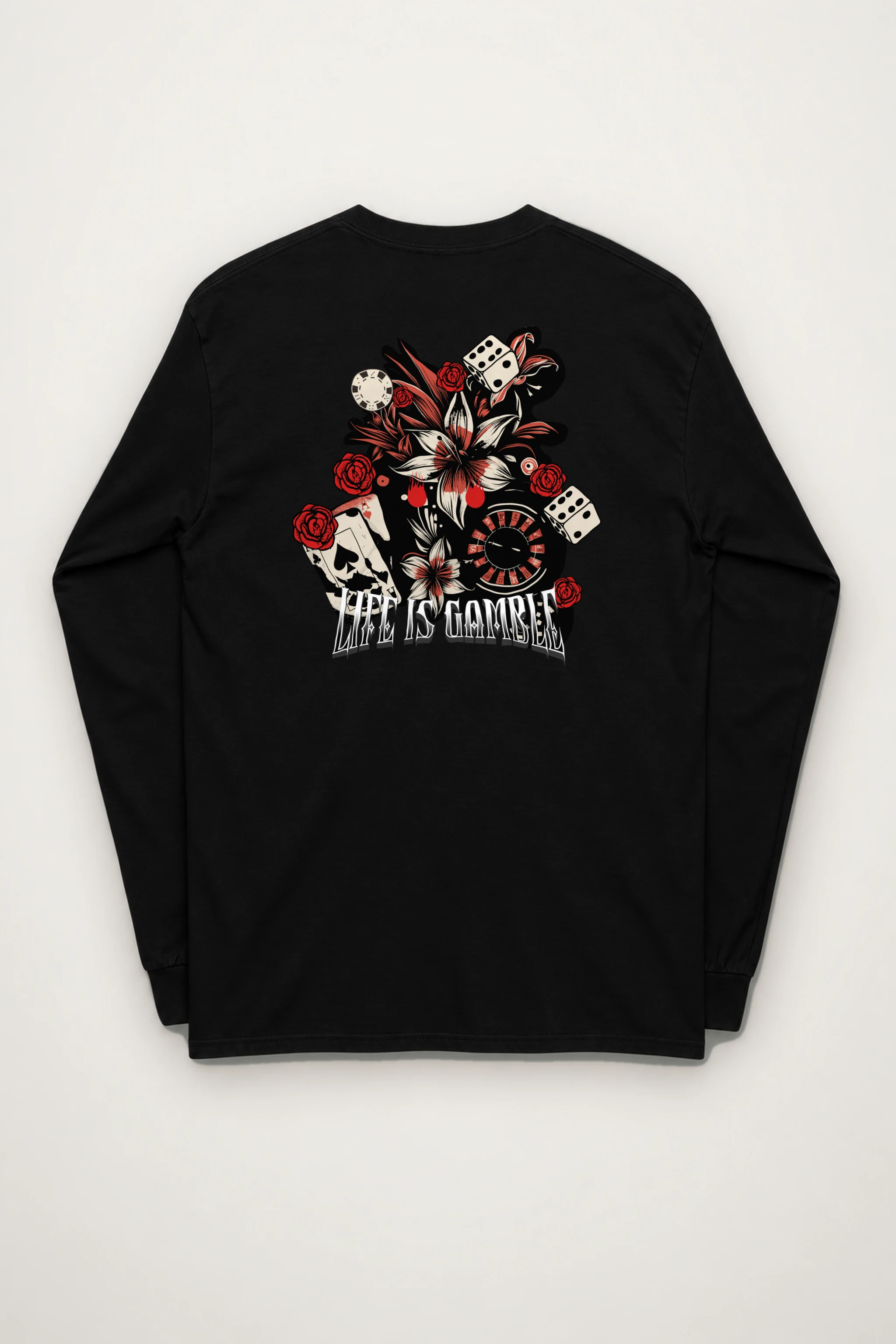 "Casino Tattoo Collage" Unisex Longsleeve T-shirt