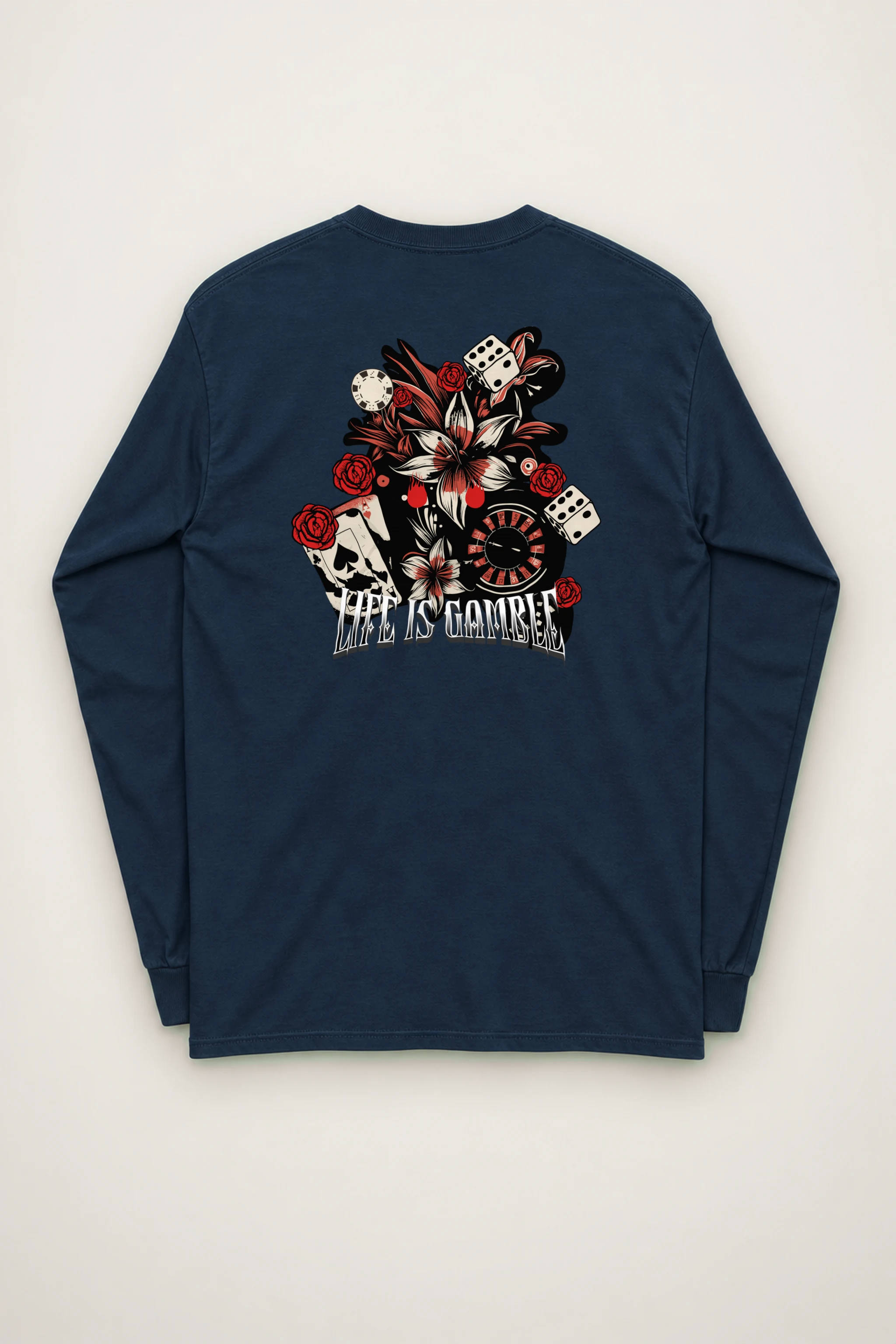 "Casino Tattoo Collage" Unisex Longsleeve T-shirt