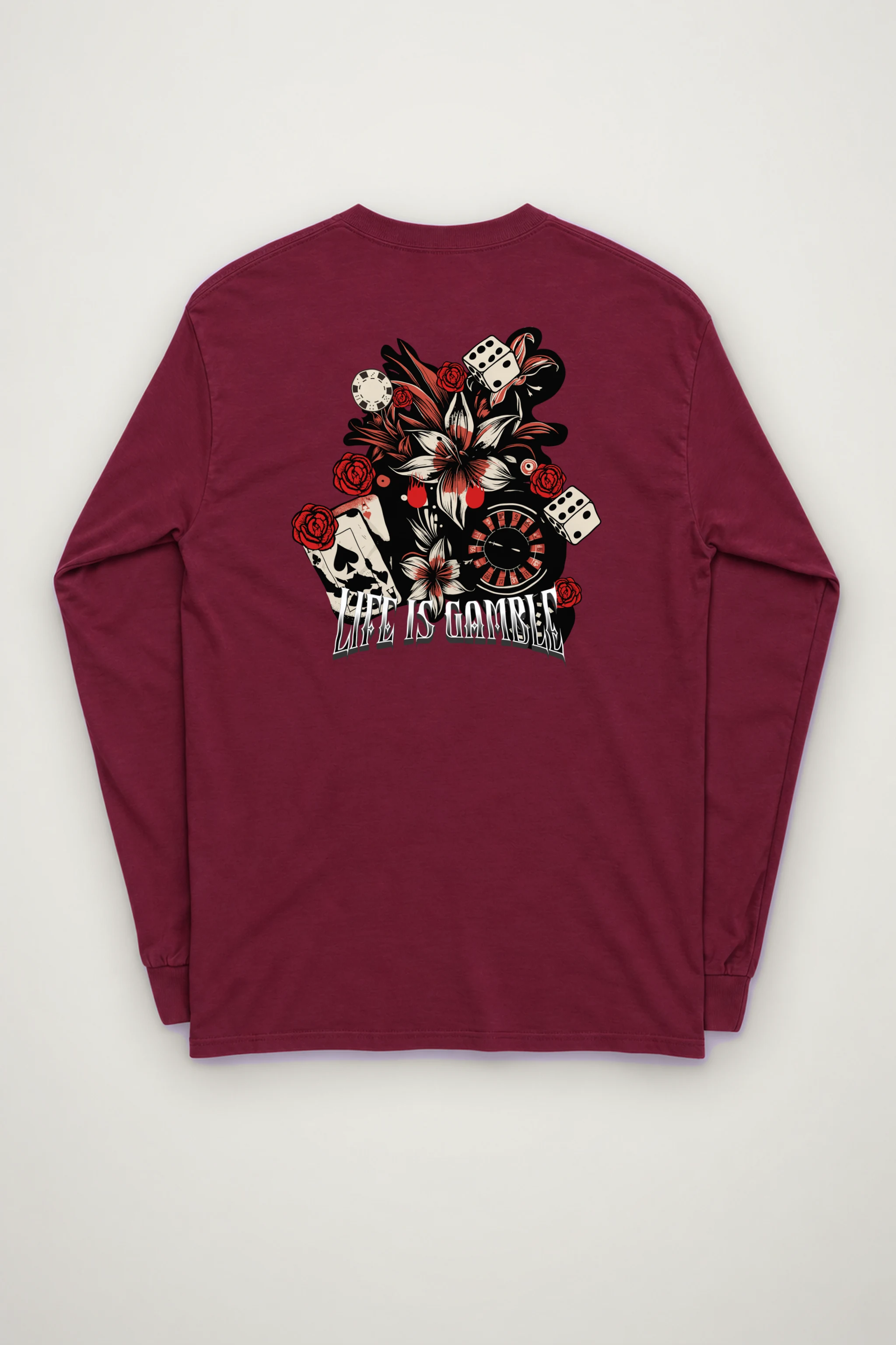 "Casino Tattoo Collage" Unisex Longsleeve T-shirt
