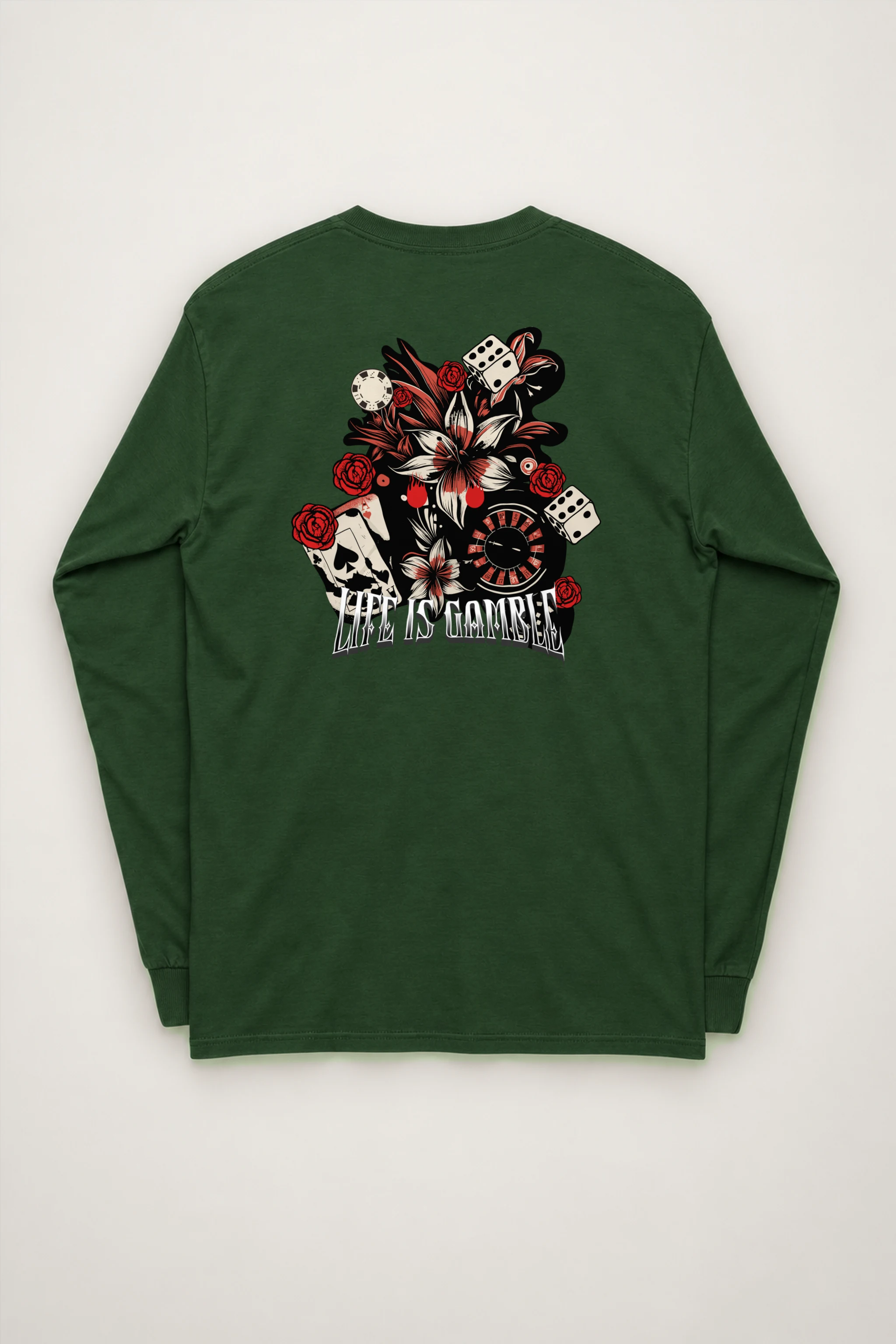 "Casino Tattoo Collage" Unisex Longsleeve T-shirt
