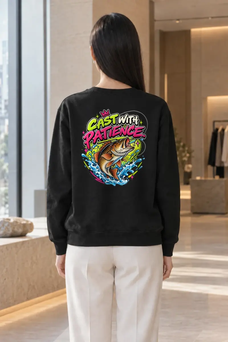 "Cast With Patience" Heavy Blend Unisex Crewneck Sweatshirt
