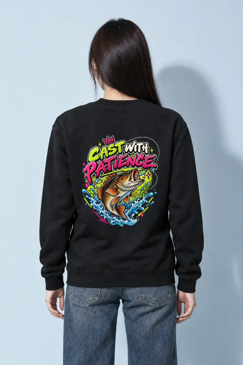 "Cast With Patience" Heavy Blend Unisex Crewneck Sweatshirt
