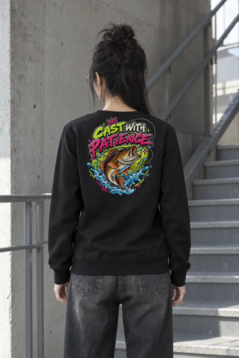 "Cast With Patience" Heavy Blend Unisex Crewneck Sweatshirt