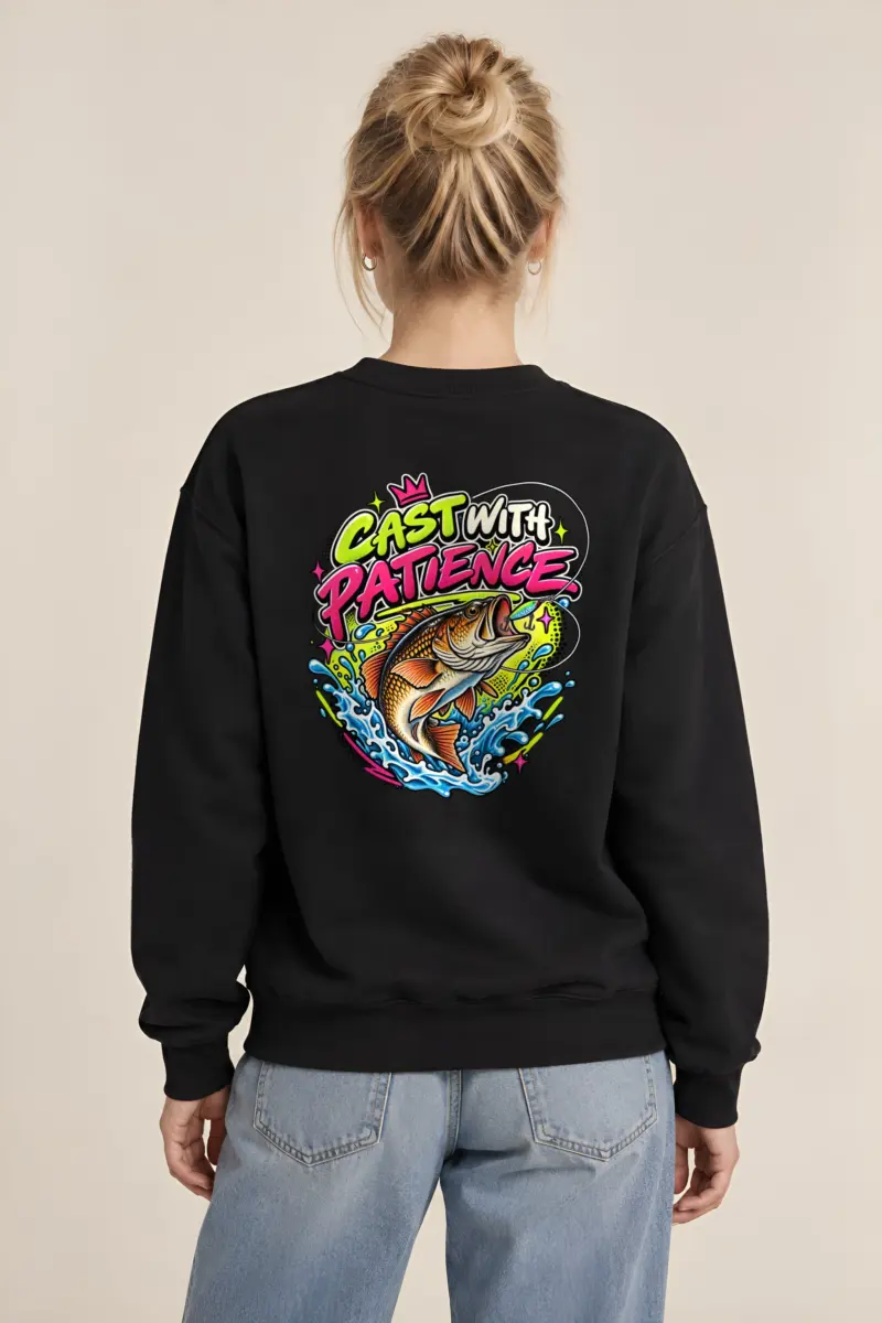 "Cast With Patience" Heavy Blend Unisex Crewneck Sweatshirt