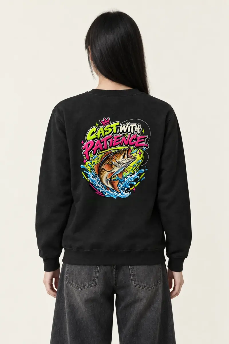 "Cast With Patience" Heavy Blend Unisex Crewneck Sweatshirt