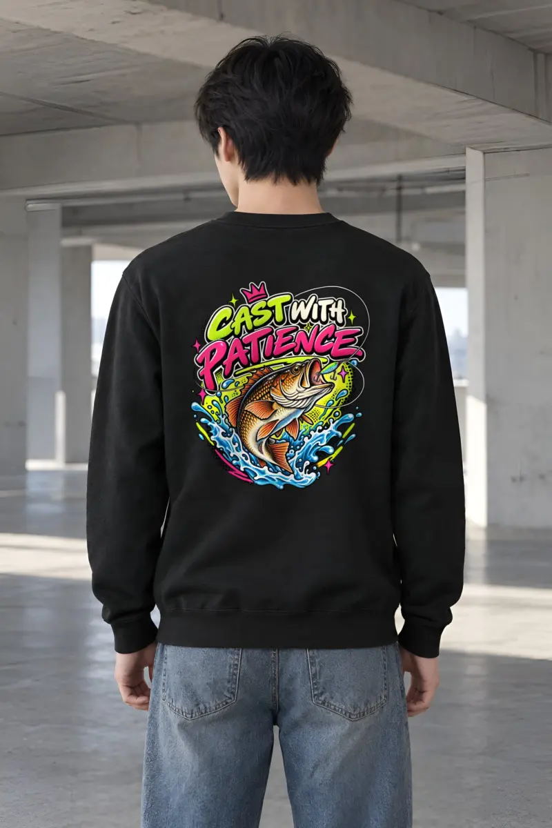 "Cast With Patience" Heavy Blend Unisex Crewneck Sweatshirt