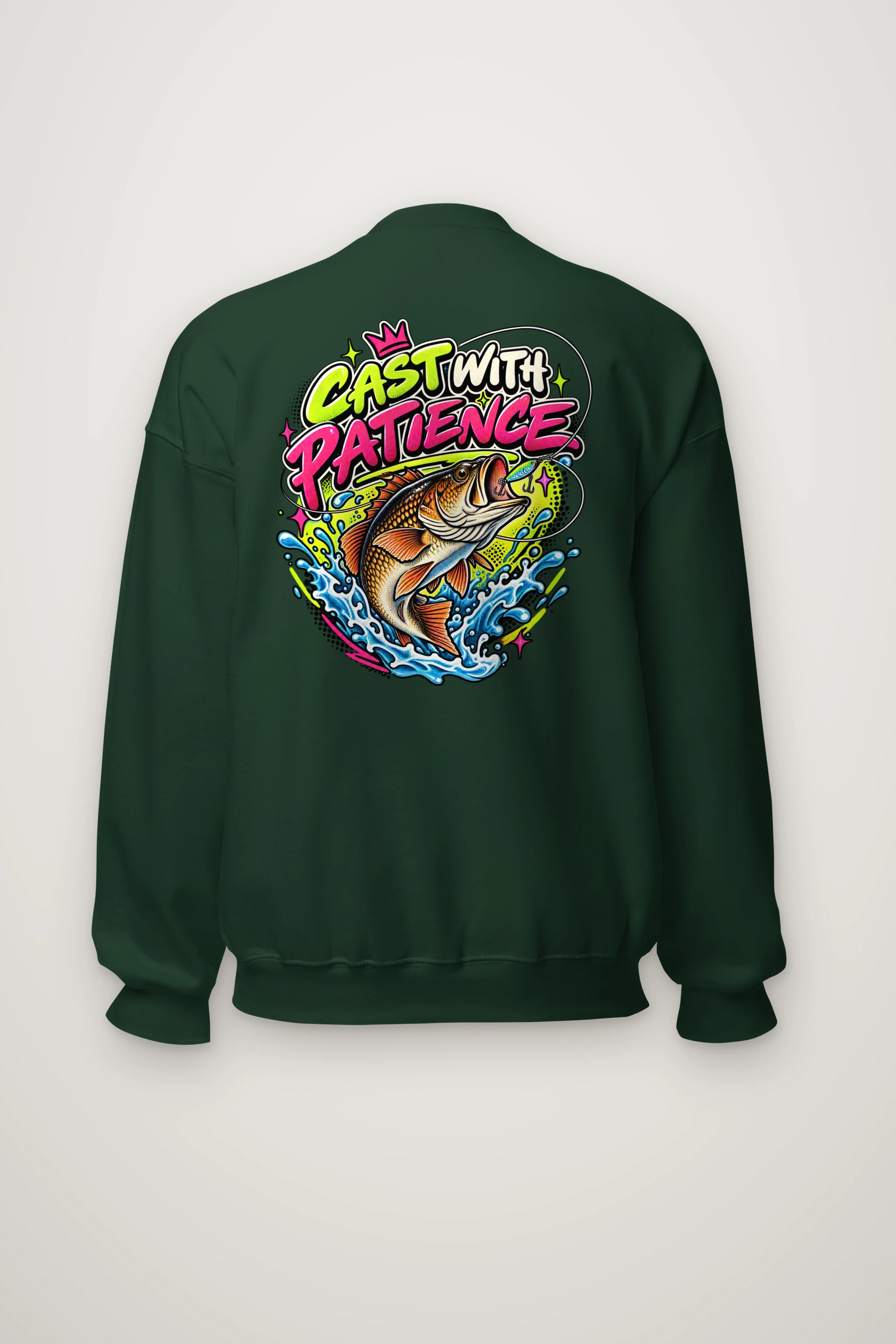 "Cast With Patience" Heavy Blend Unisex Crewneck Sweatshirt