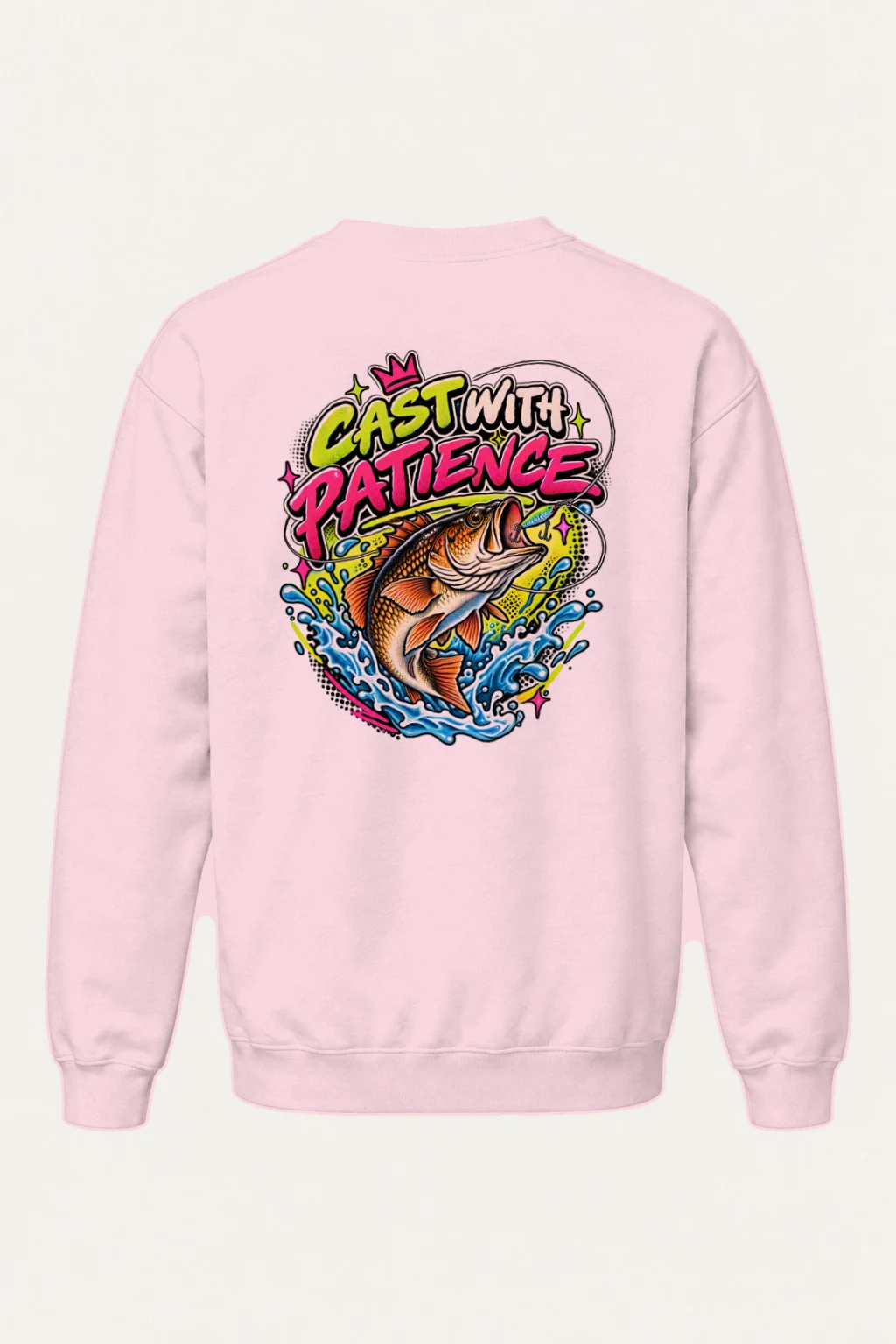 "Cast With Patience" Heavy Blend Unisex Crewneck Sweatshirt | Gildan 18000