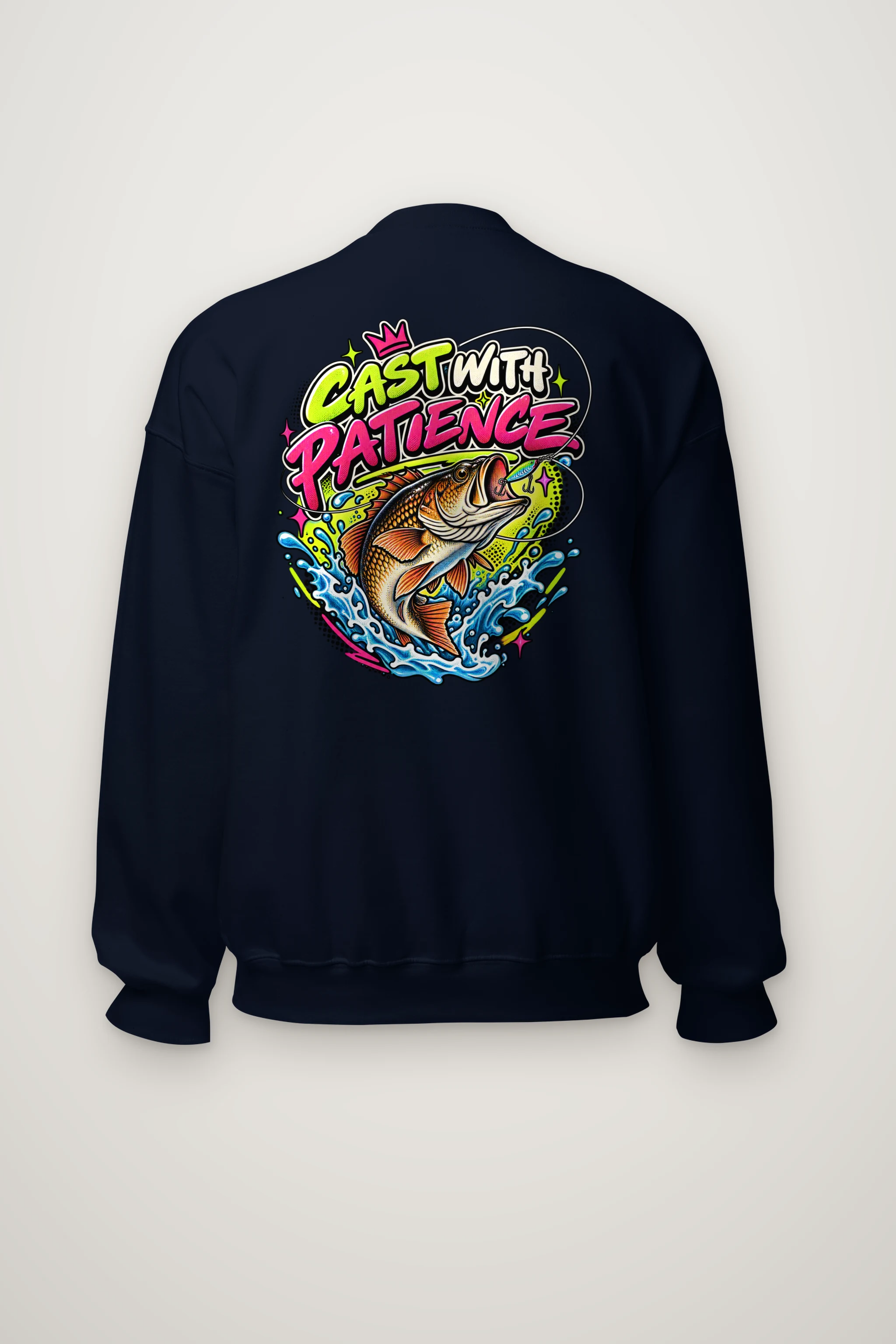 "Cast With Patience" Heavy Blend Unisex Crewneck Sweatshirt