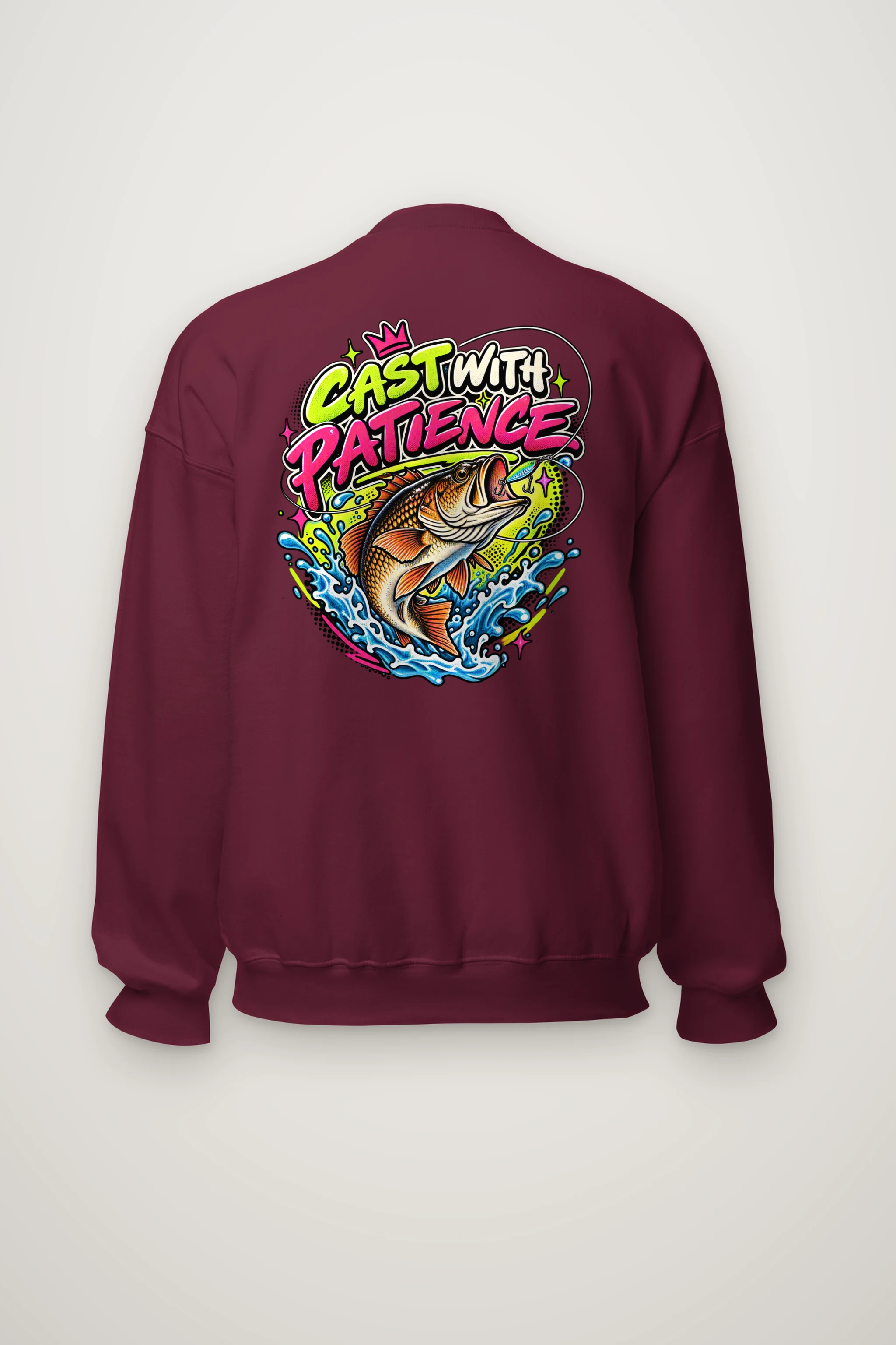 "Cast With Patience" Heavy Blend Unisex Crewneck Sweatshirt