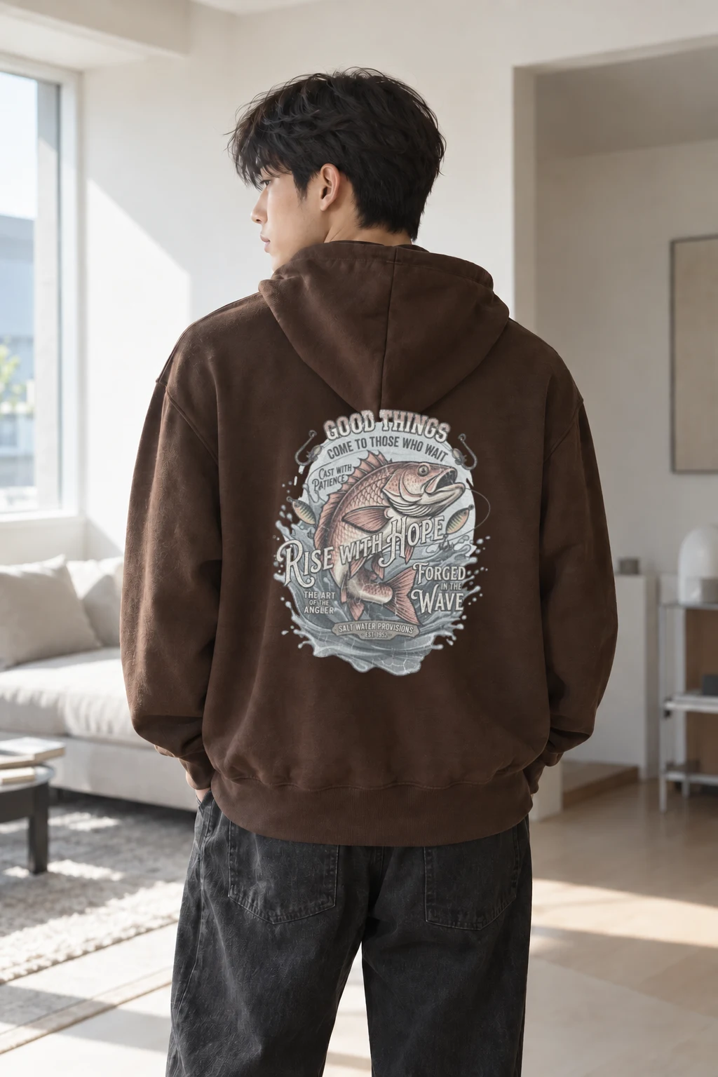 "Cast With Patience" Heavy Blend Unisex Pullover Hoodie | Gildan 18500