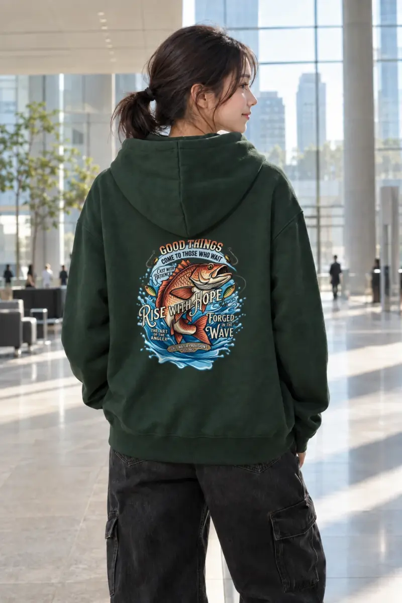 "Cast With Patience" Heavy Blend Unisex Pullover Hoodie | Gildan 18500
