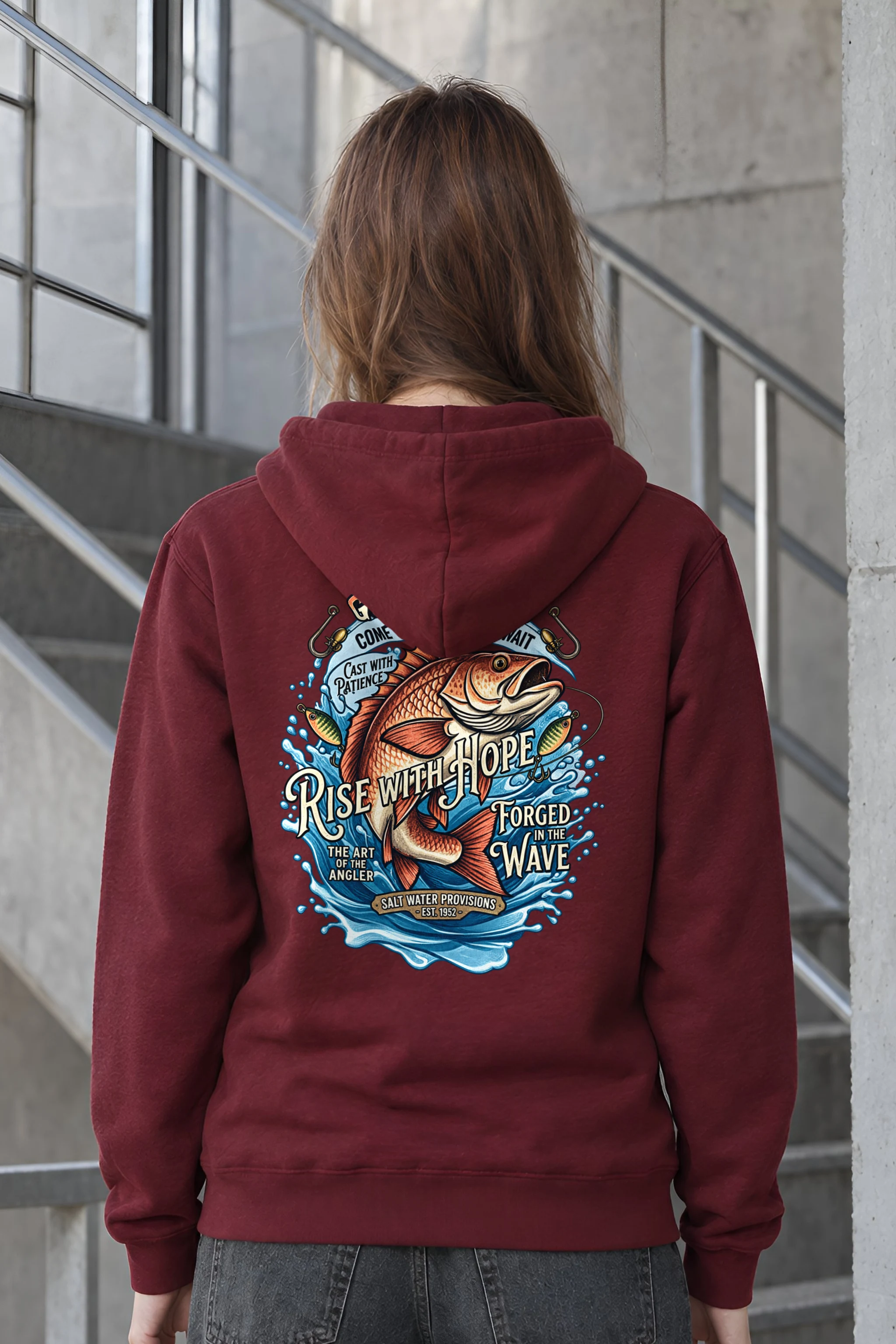 "Cast With Patience" 1 Pullover Hoodie