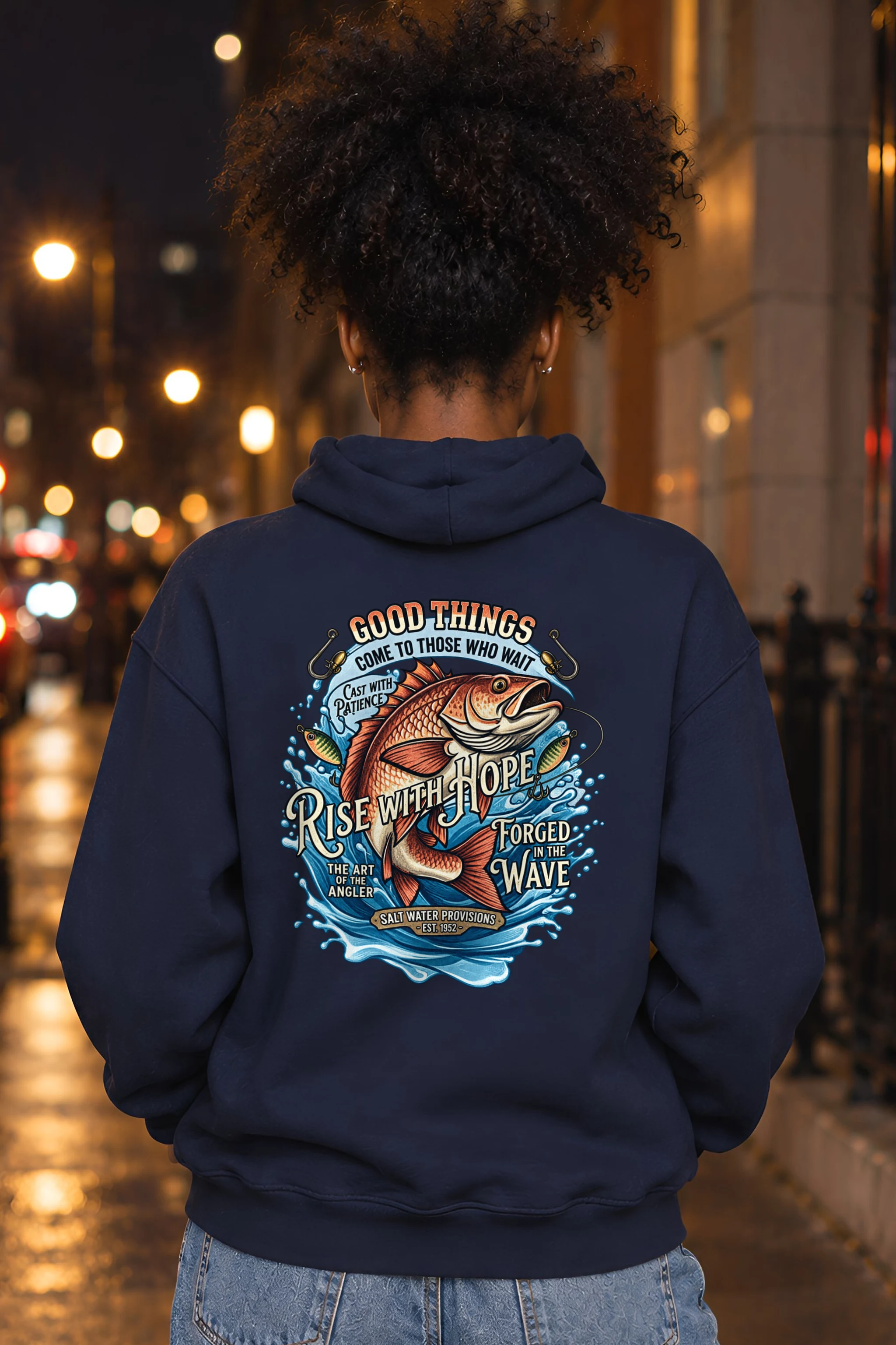 "Cast With Patience" 1 Pullover Hoodie