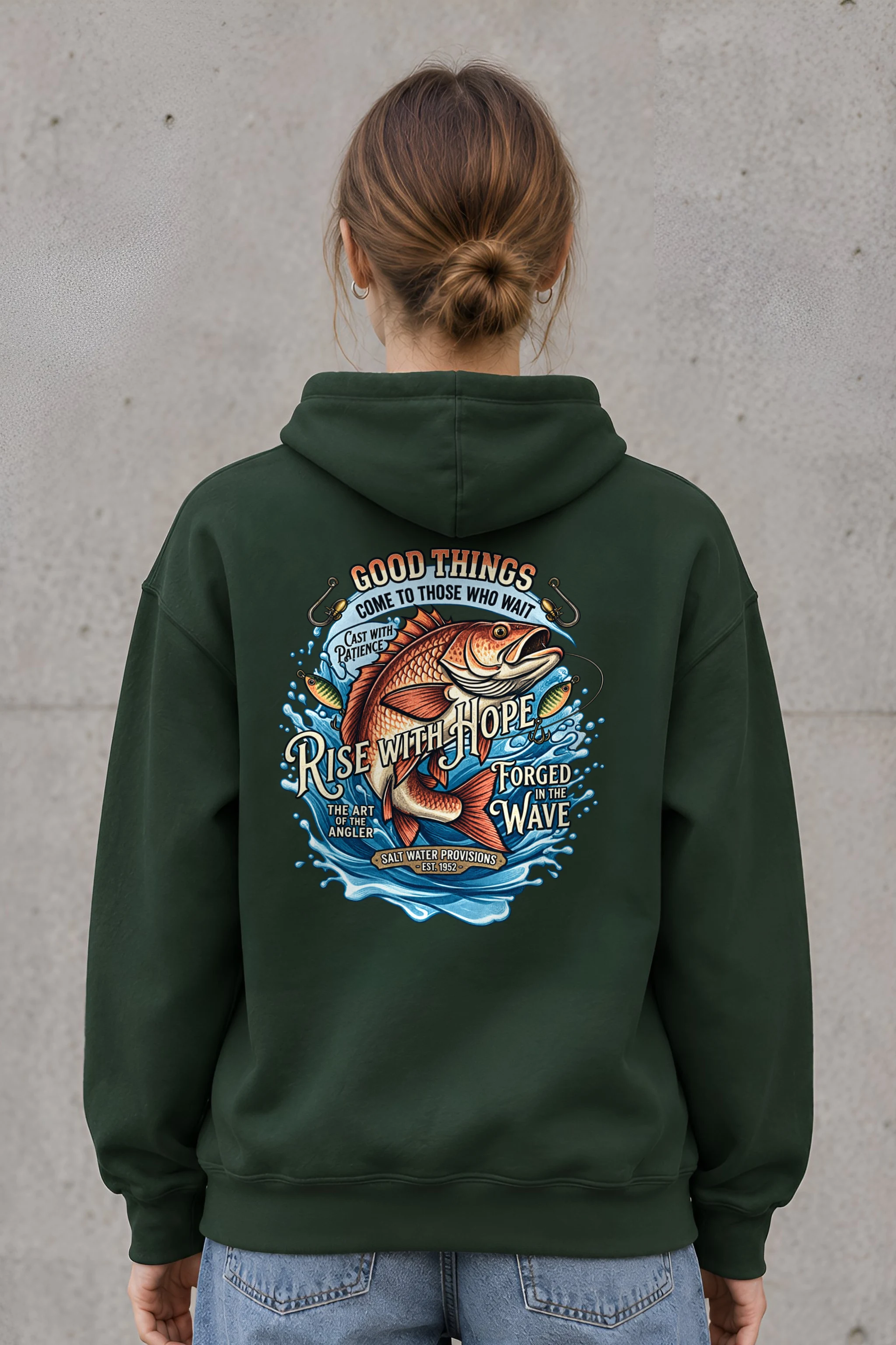 "Cast With Patience" 1 Pullover Hoodie