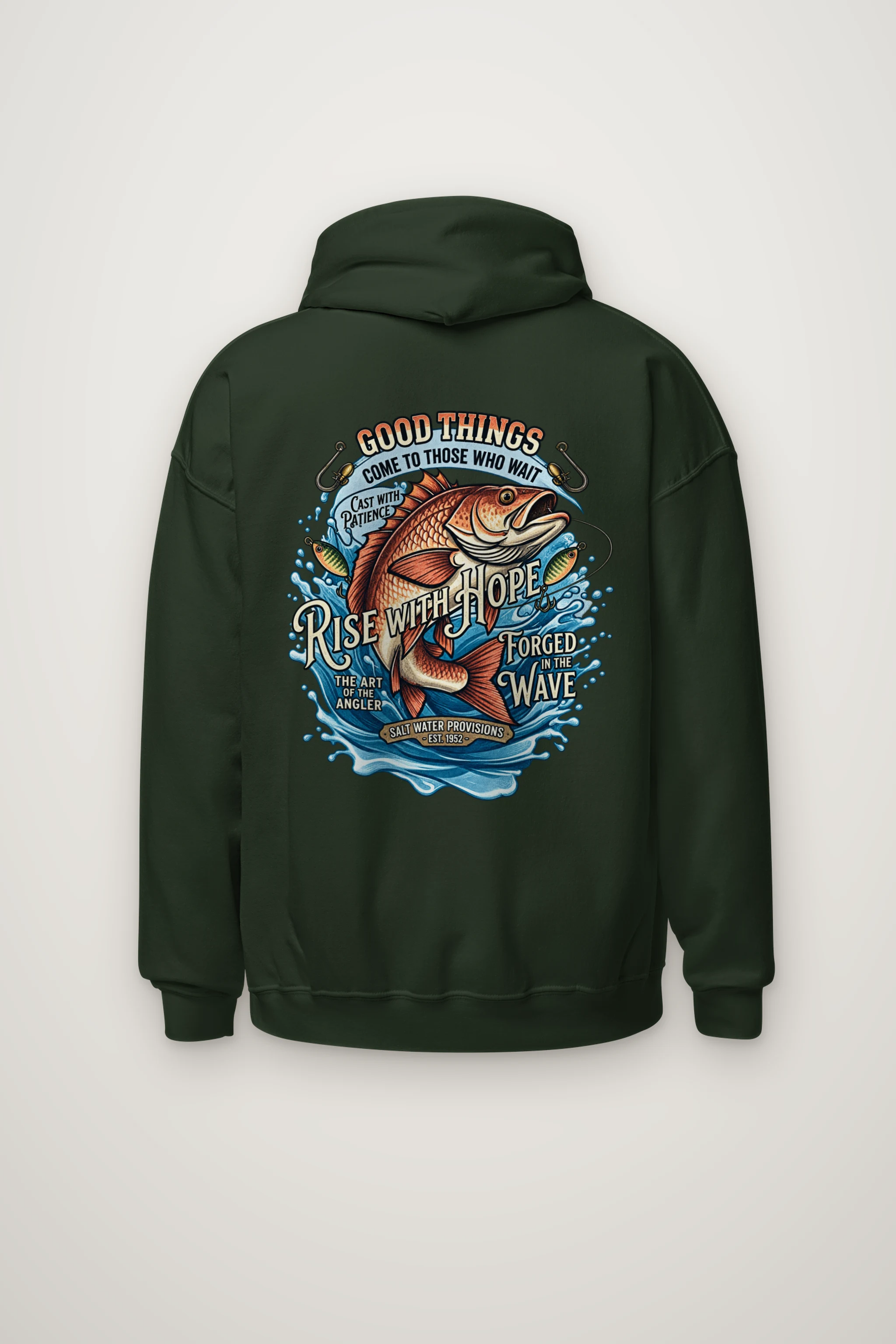"Cast With Patience" Heavy Blend Unisex Pullover Hoodie