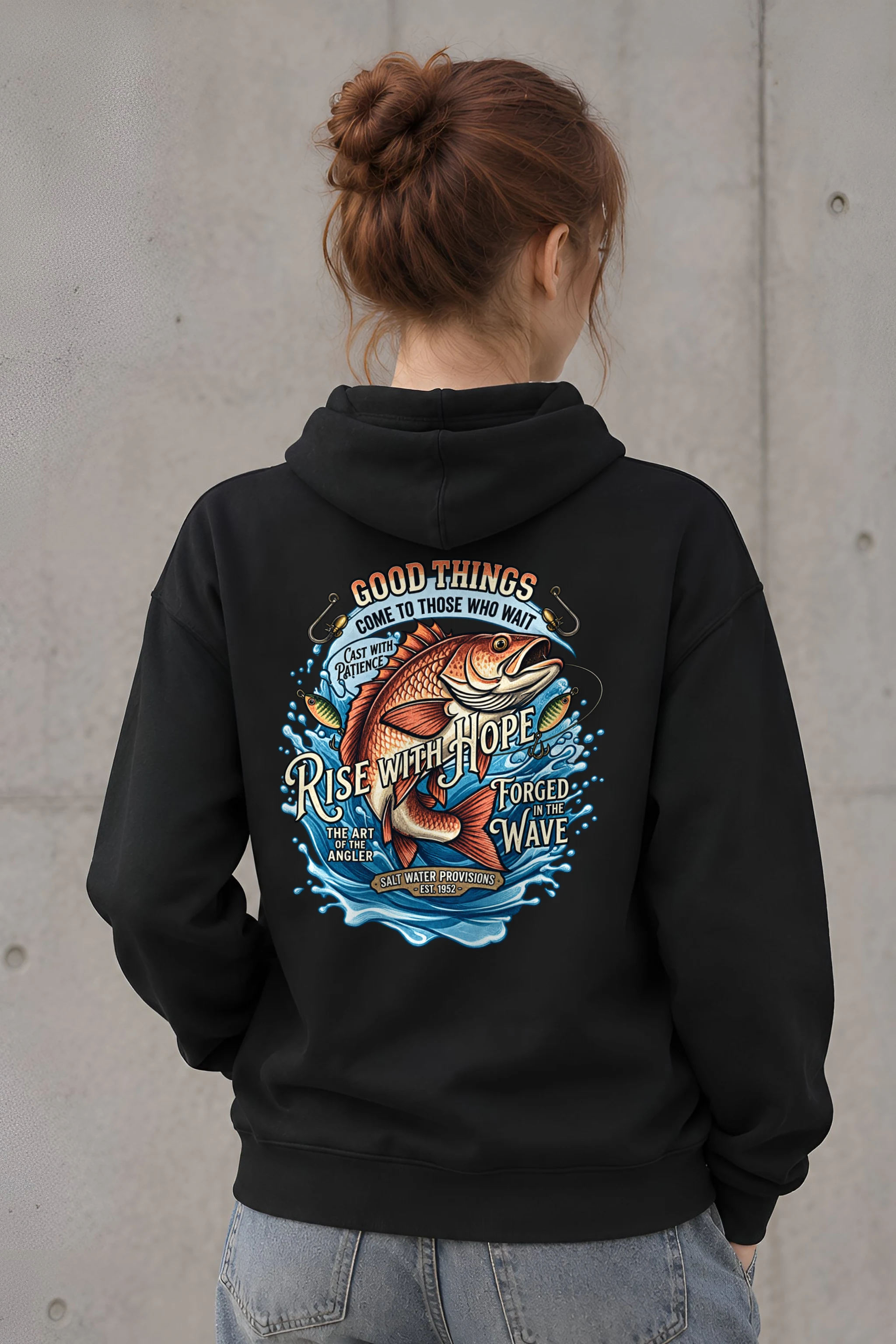 "Cast With Patience" 1 Pullover Hoodie