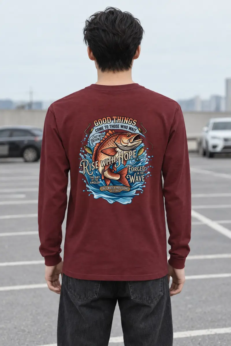 "Cast With Patience" Unisex Longsleeve T-shirt