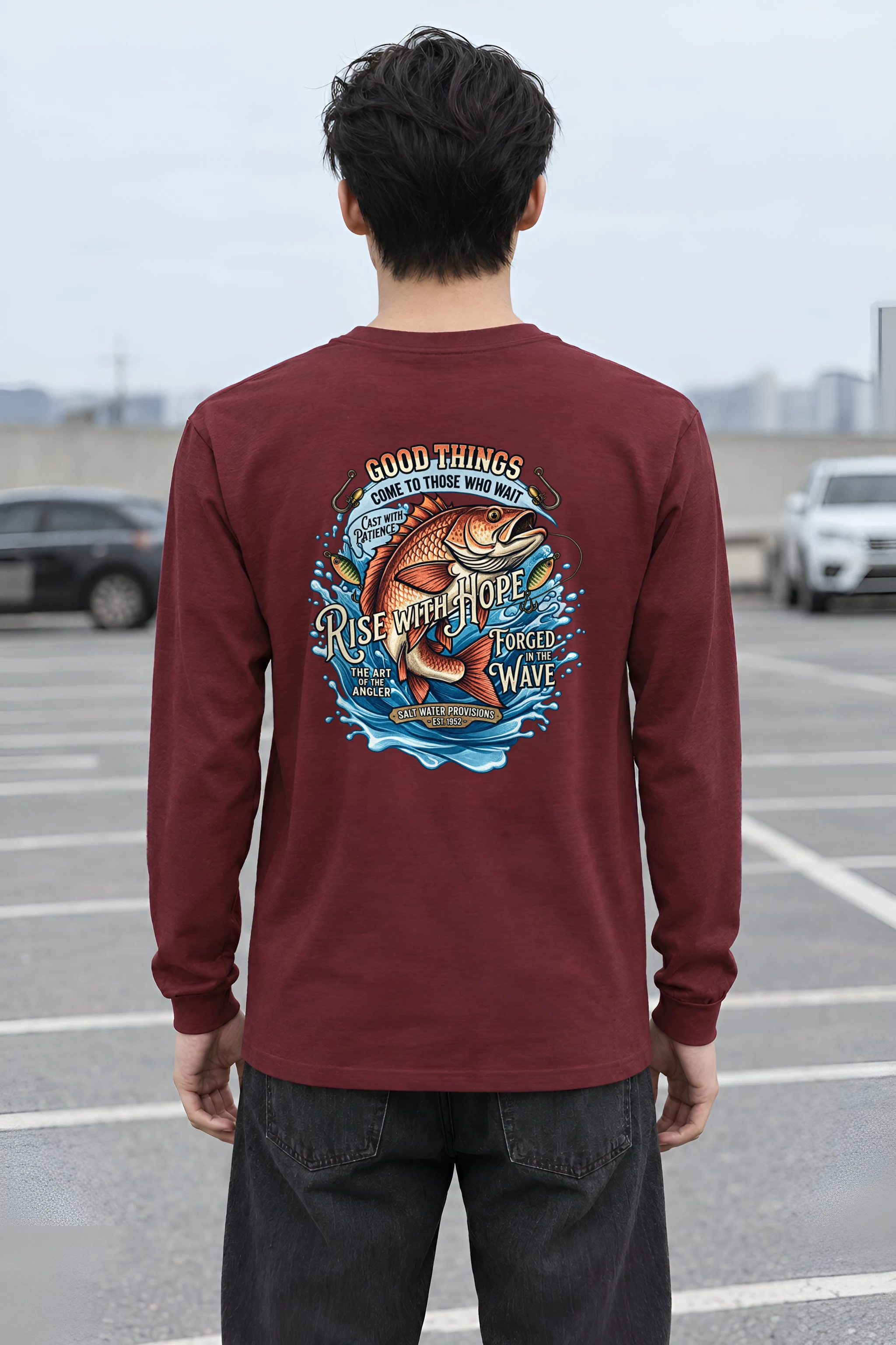 "Cast With Patience" Unisex Longsleeve T-shirt