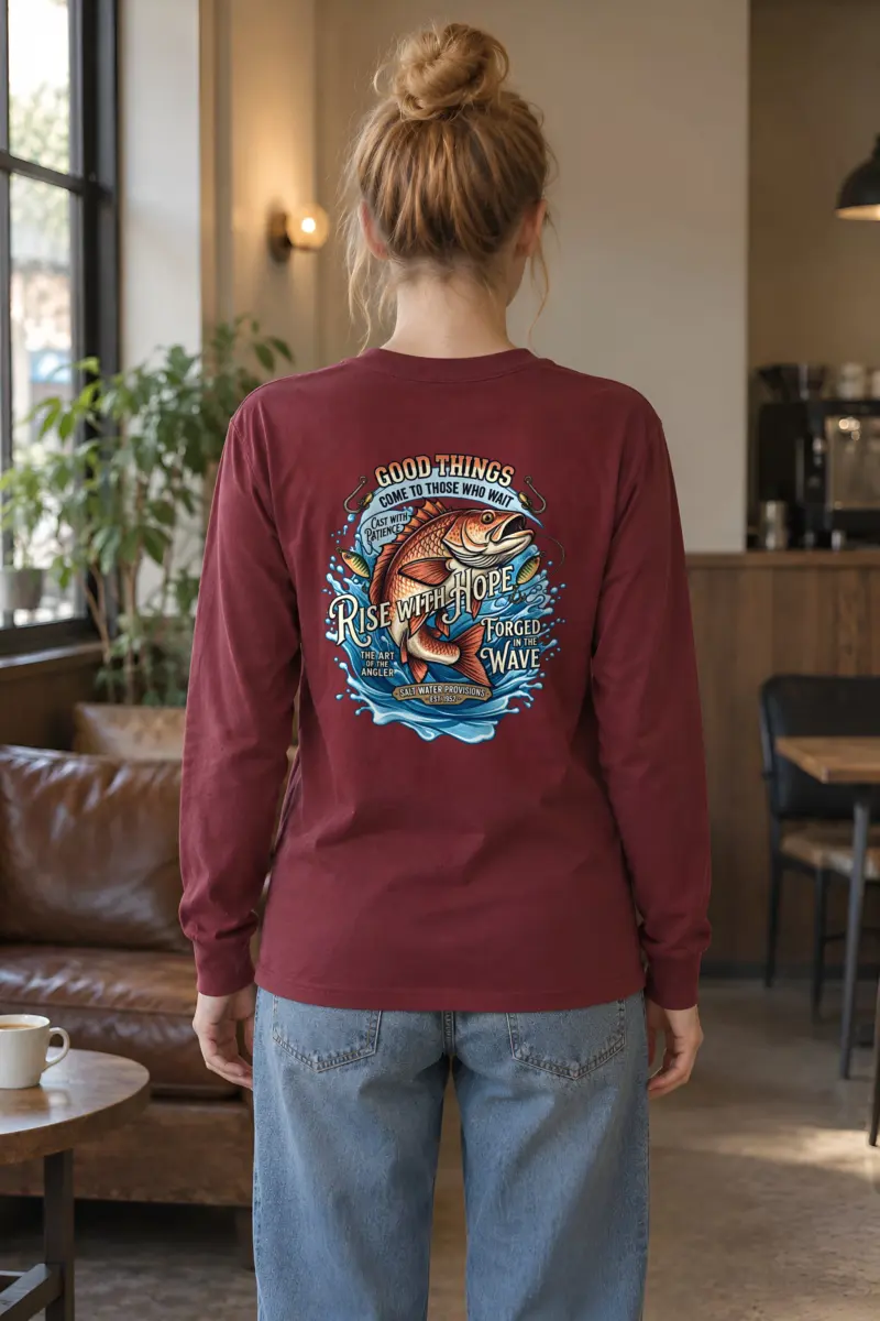"Cast With Patience" Unisex Longsleeve T-shirt