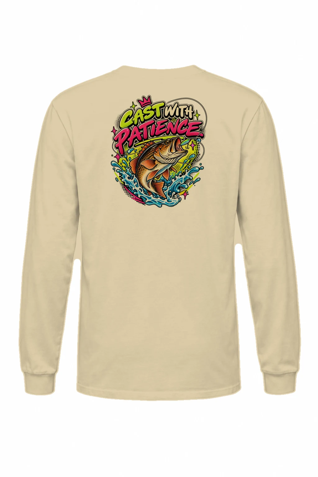 "Cast With Patience" Unisex Longsleeve T-shirt | Gildan 2400
