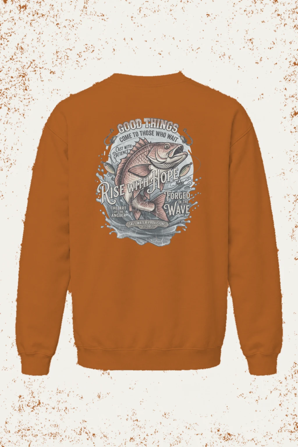 "Cast With Patience" Unisex Sponge Fleece Crewneck Sweatshirt | Bella + Canvas 3901