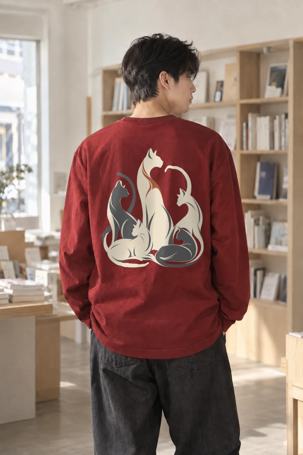 "Cat Rhythm" Unisex Longsleeve T-shirt | Gildan 2400