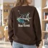 "Cat Surf Rider" Heavy Blend Unisex Crewneck Sweatshirt | Gildan 18000
