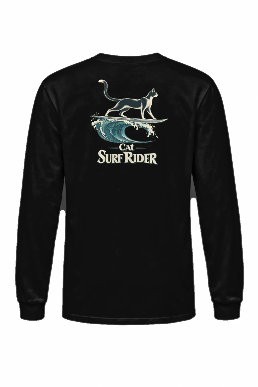 "Cat Surf Rider" Unisex Longsleeve T-shirt | Gildan 2400