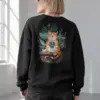 "Cat-Tle Coffee Time" Heavy Blend Unisex Crewneck Sweatshirt | Gildan 18000