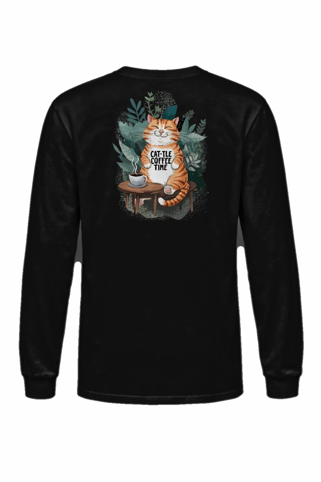 "Cat-Tle Coffee Time" Unisex Longsleeve T-shirt | Gildan 2400
