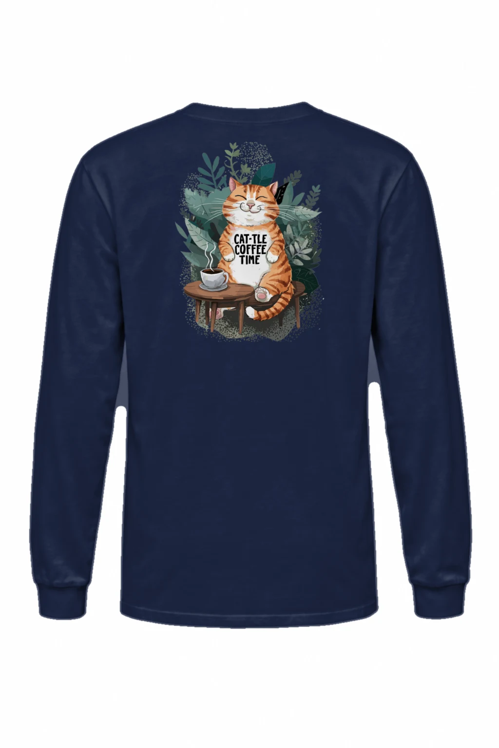 "Cat-Tle Coffee Time" Unisex Longsleeve T-shirt | Gildan 2400