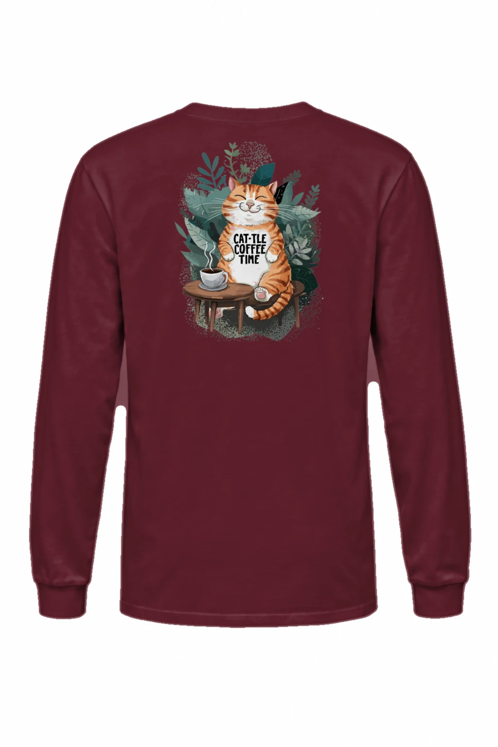 "Cat-Tle Coffee Time" Unisex Longsleeve T-shirt | Gildan 2400