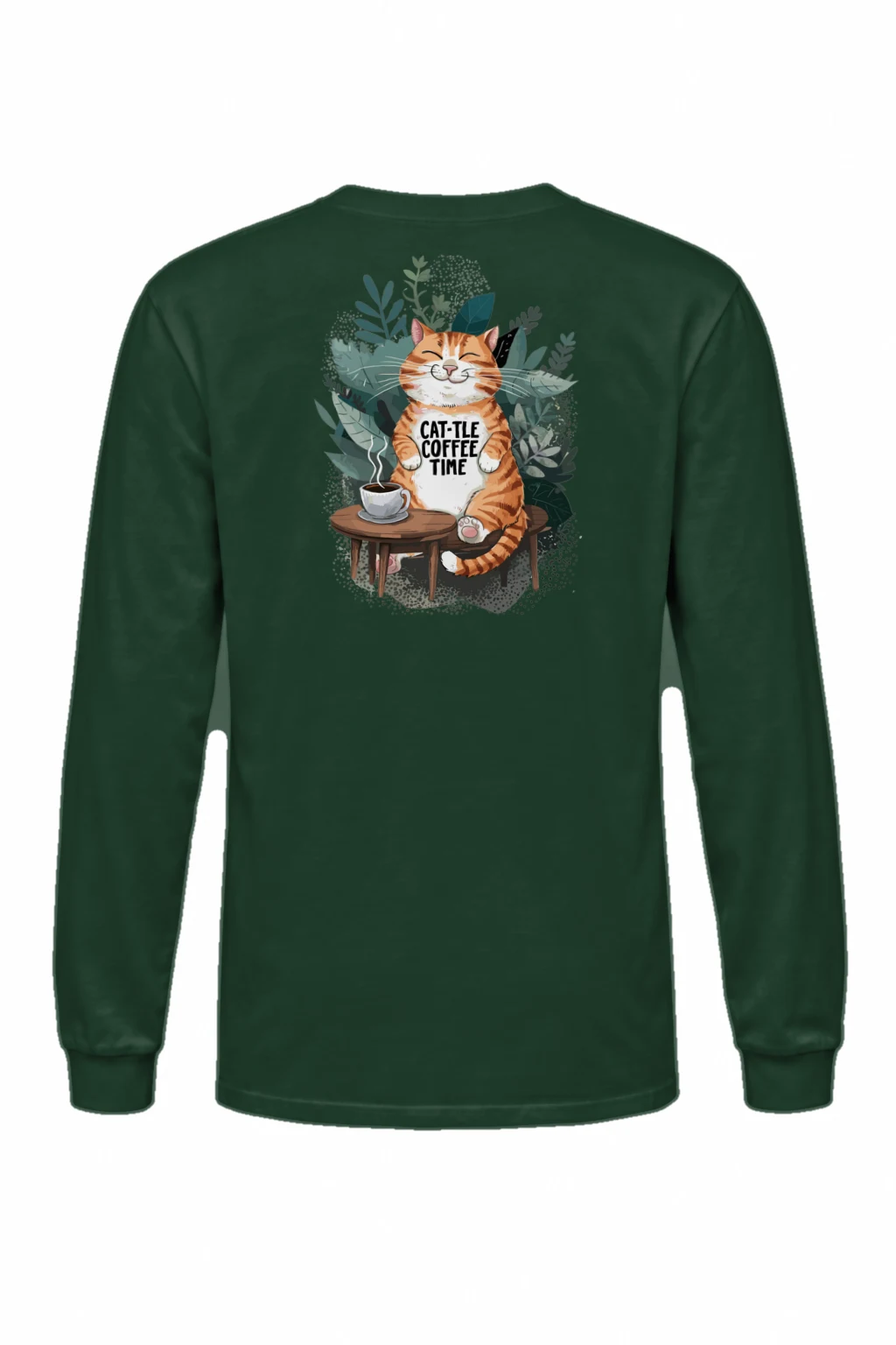 "Cat-Tle Coffee Time" Unisex Longsleeve T-shirt | Gildan 2400