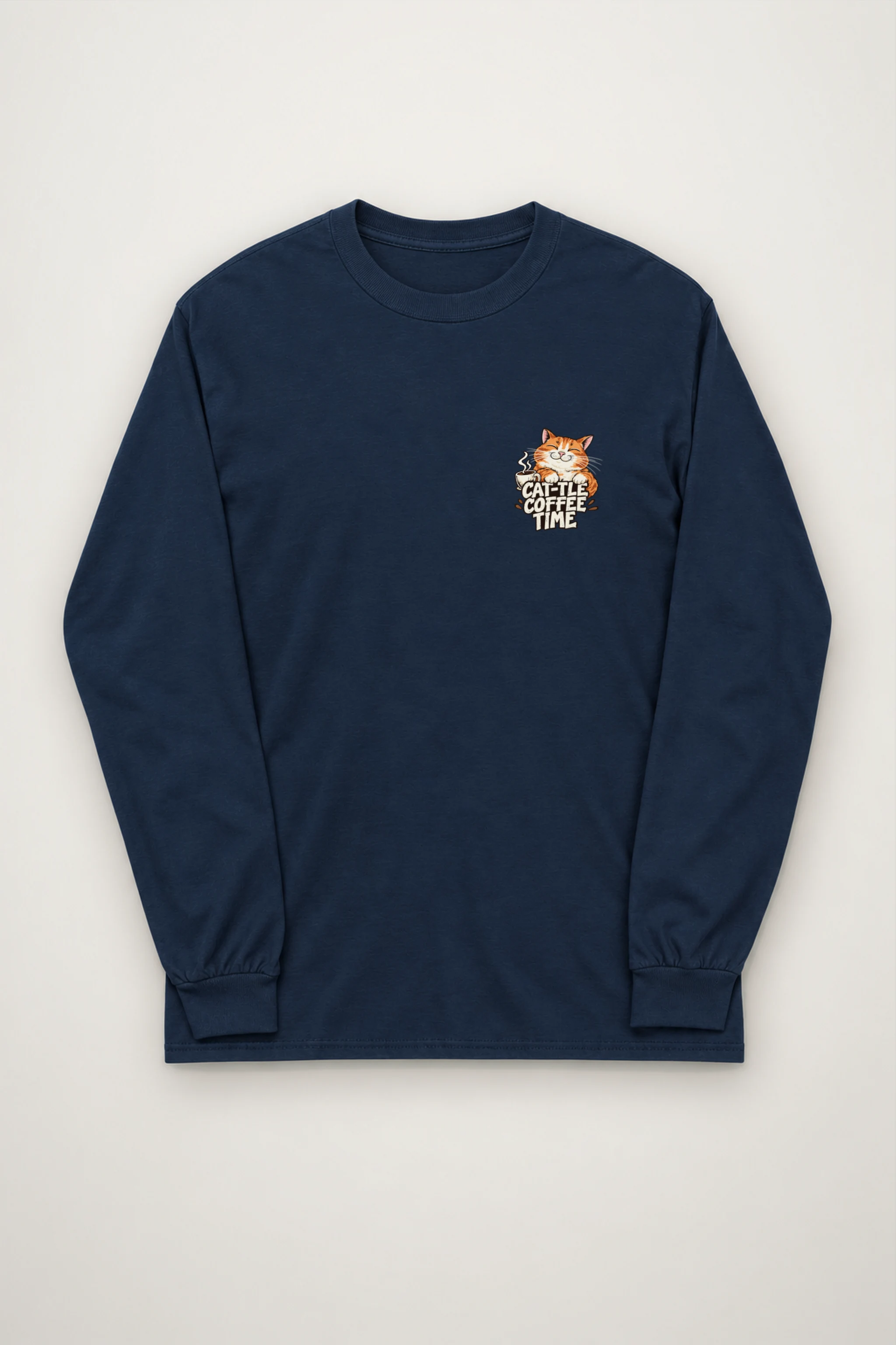 "Cat-Tle Coffee Time" Unisex Longsleeve T-shirt
