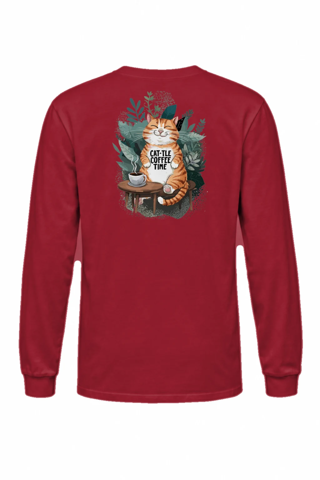 "Cat-Tle Coffee Time" Unisex Longsleeve T-shirt | Gildan 2400