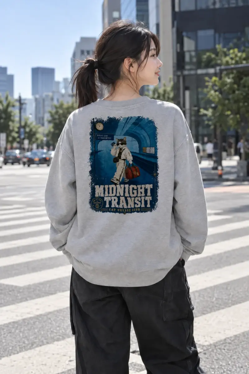 “Cat Voyage Club” Heavy Blend Unisex Crewneck Sweatshirt | Gildan 18000