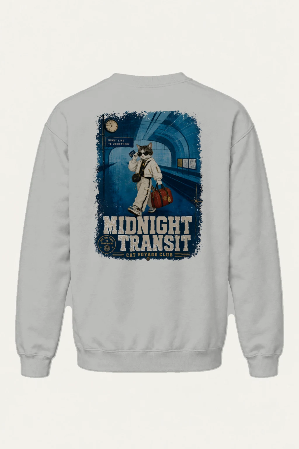 "Cat Voyage Club" Heavy Blend Unisex Crewneck Sweatshirt | Gildan 18000