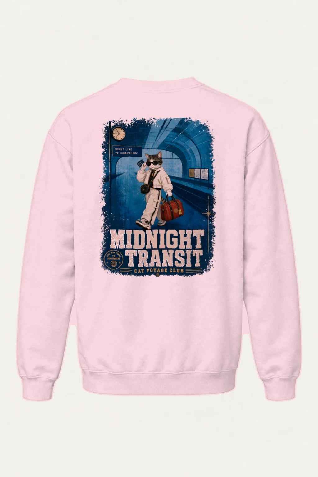 "Cat Voyage Club" Heavy Blend Unisex Crewneck Sweatshirt | Gildan 18000