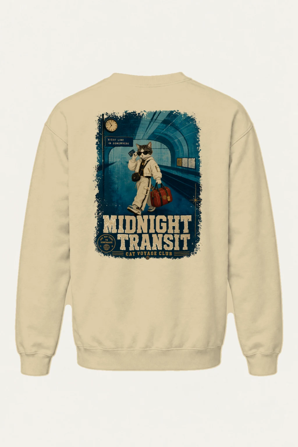 "Cat Voyage Club" Heavy Blend Unisex Crewneck Sweatshirt | Gildan 18000