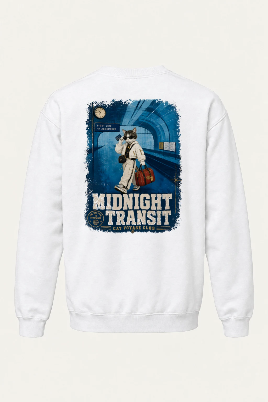 "Cat Voyage Club" Heavy Blend Unisex Crewneck Sweatshirt | Gildan 18000