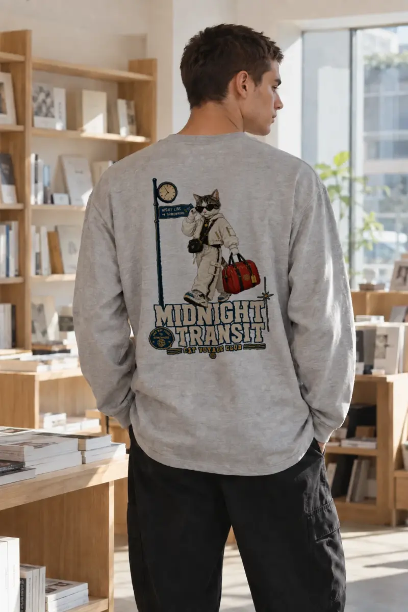 "Cat Voyage Club" Unisex Longsleeve T-shirt | Gildan 2400